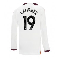 Fotballdrakt Herre Manchester City Julian Alvarez #19 Bortedrakt 2023-24 Langermet